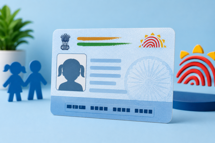 Blue Aadhaar Card