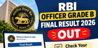 RBI Officer Grade B Final Result 2026 Out, Download Result PDF RBI Officer Grade B Final Result 2026