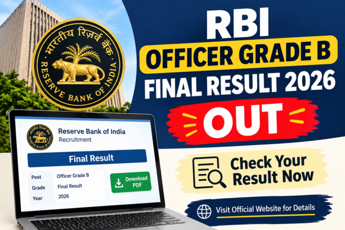 RBI Officer Grade B Final Result 2026