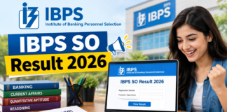 IBPS SO Result 2026, IBPS SO XVI, Banking Jobs, Government Jobs, Exam Results 2026 CREATE IMAGE on IBPS SO Result 2026